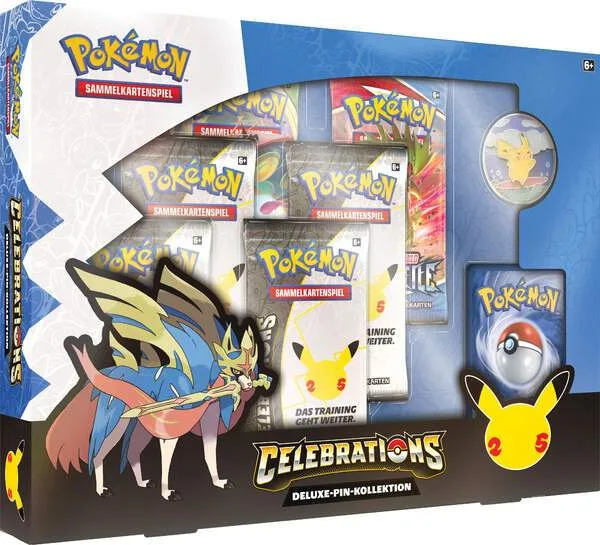 Pokemon 25th Celebrations Anniversary Deluxe Pin Kollektion mit Zacian
