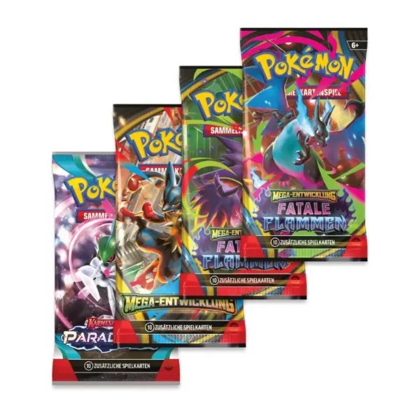 Pokemon Mega Glurak Tin-Box Booster Auswahl