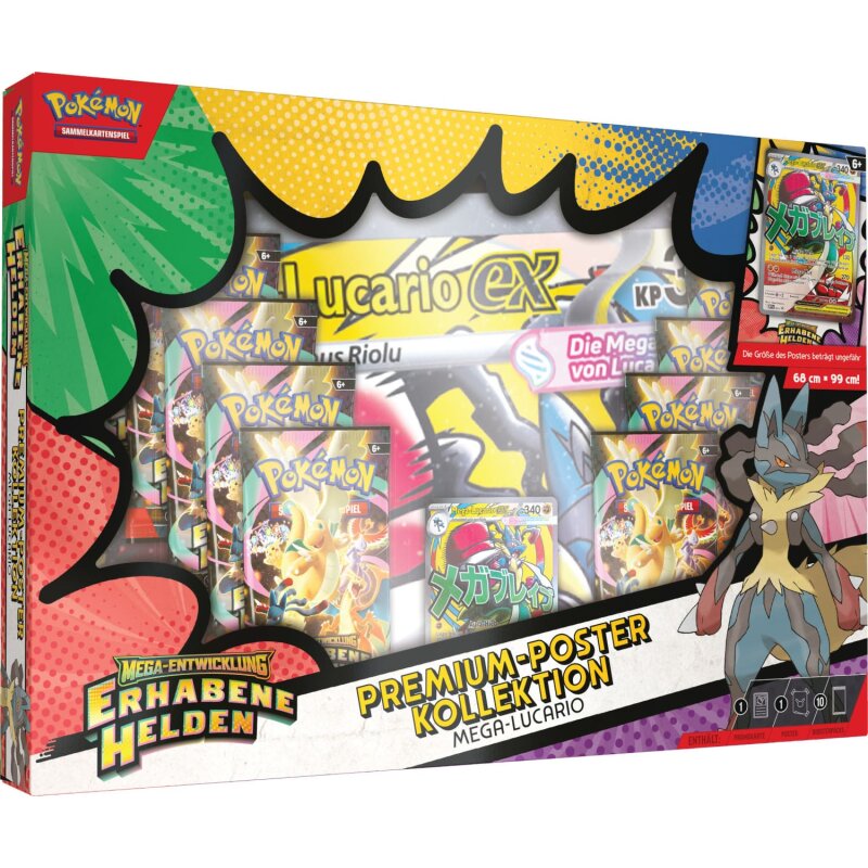 Pokemon Erhabene Helden Mega Lucario-ex Premium Poster Kollektion DE